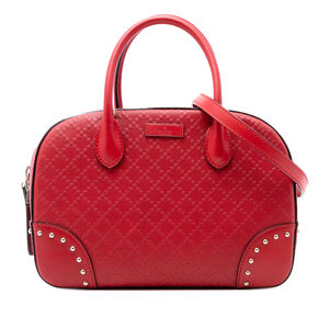 Pre-Loved Gucci Diamante Bright Leather Satchel